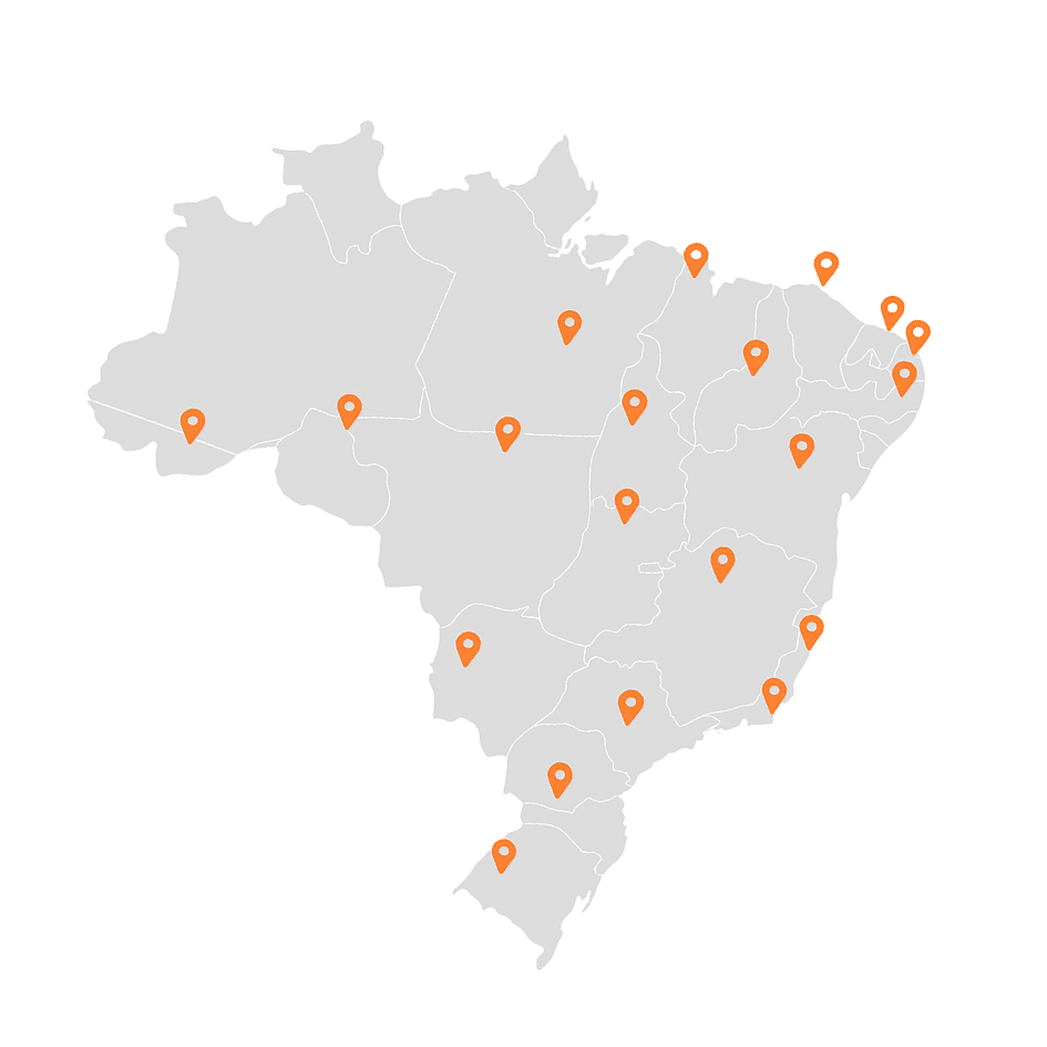 mapa onde a vvix tem clientes no brasil